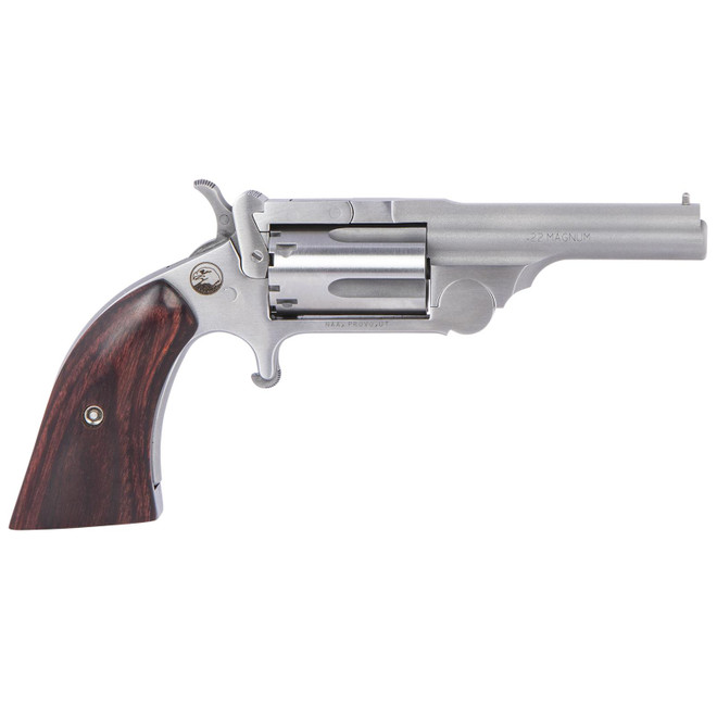 North American Arms 22MCR250 Ranger II 22 LR/22 WMR 5 Shot 2.50" Stainless Steel Barrel, Stainless Steel Frame, Stainless Cylinder, Rosewood Boot Grip, Exposed Hammer