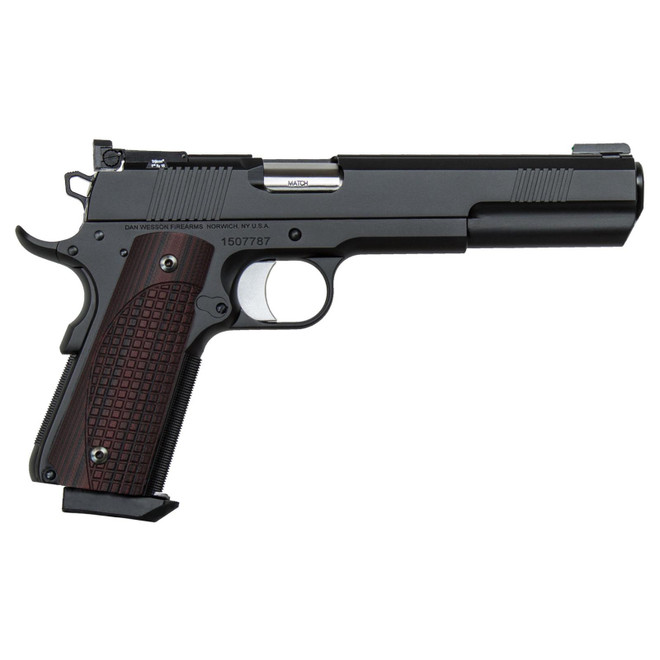 Dan Wesson 01840 Bruin 10mm Auto 8+1 6.03" Stainless Steel Barrel, Black Duty Serrated Stainless Steel Slide & Frame w/Beavertail, Brown G10 Grip, Ambidextrous