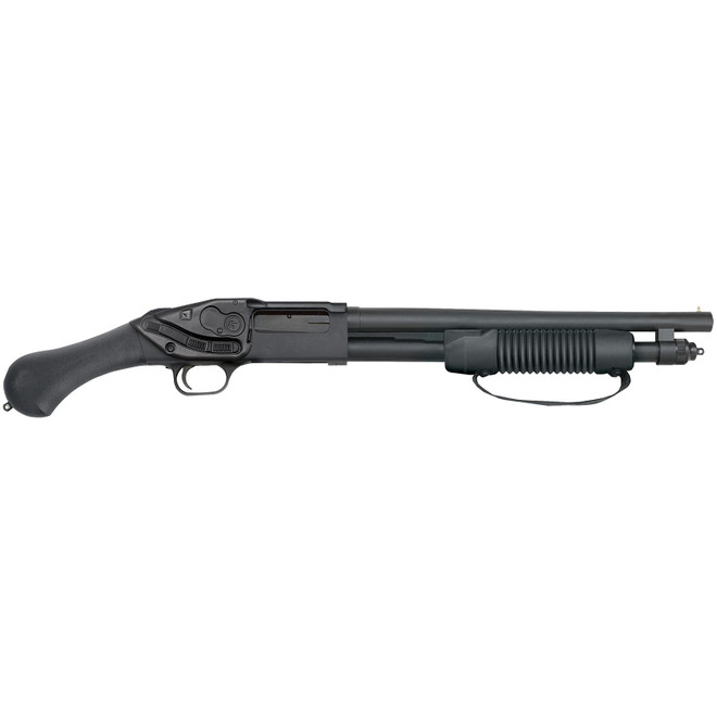 Mossberg 50637 590 Shockwave 20 Gauge 3" 14.38" 5+1 Blued Black Fixed Raptor Birdshead Grip Crimson Trace Laser Saddle