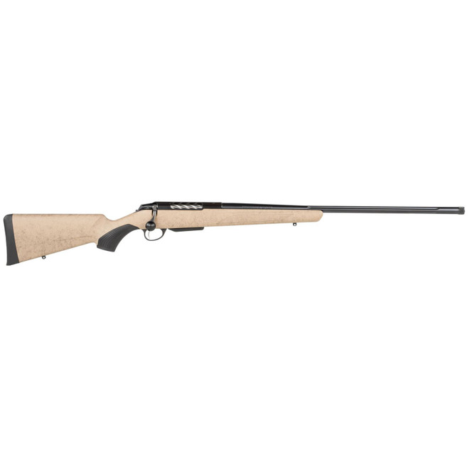 Tikka JRTXRT341 T3x Lite 300 WSM 3+1 24.30" Fluted/Threaded, Black Barrel/Rec, Black Webbed Tan Roughtech Synthetic Stock, Interchangeable Grip, Muzzle Brake