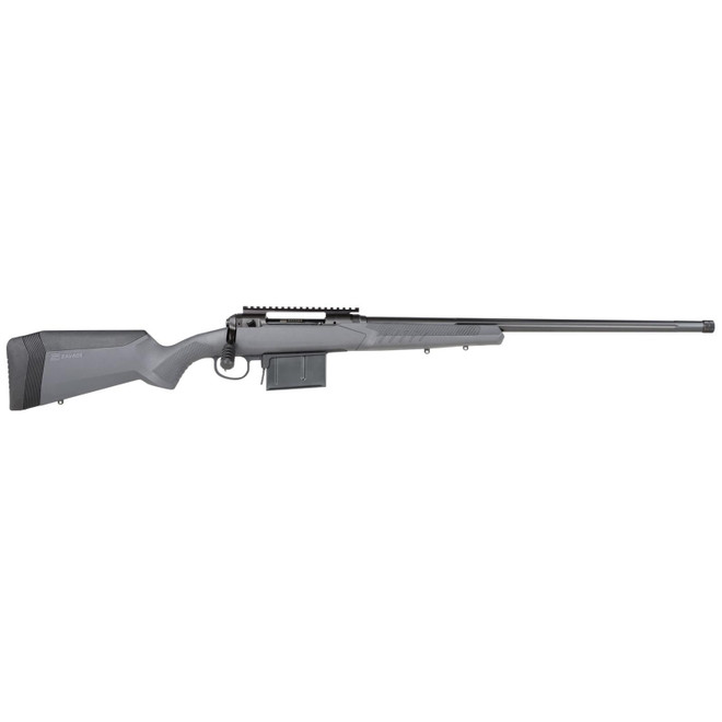 Savage Arms 57489 110 Tactical Full Size 300 Win Mag 5+1 24" Matte Black Heavy Threaded Barrel, Matte Black Picatinny Rail Carbon Steel Receiver, Adj AccuStock Matte Gray Synthetic Stock, Right Hand
