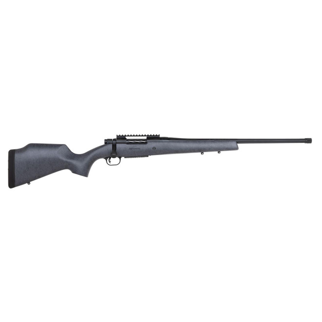 Mossberg 28101 Patriot Long Range Hunter 308 Win Caliber with 5+1 Capacity, 22" Barrel, Threaded/Fluted Matte Blued Metal Finish & Sniper Gray Fixed Monte Carlo Stock Right Hand (Full Size)