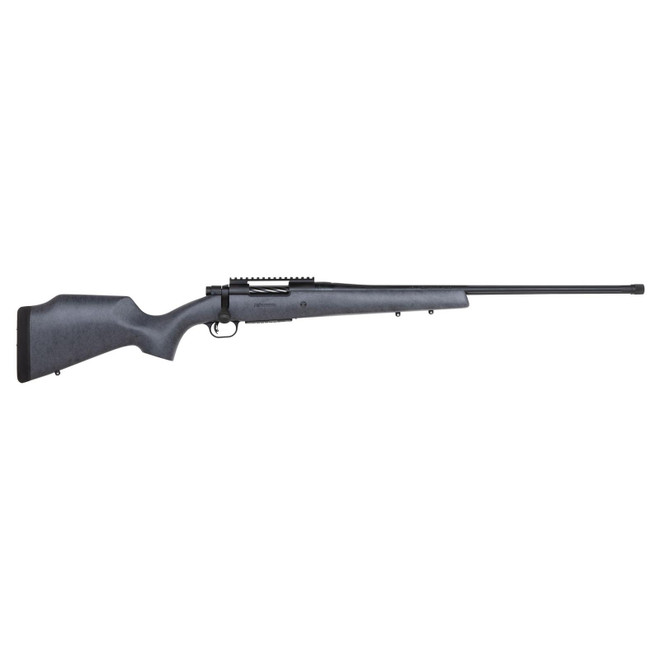 Mossberg 28104 Patriot Long Range Hunter 6.5 PRC Caliber with 4+1 Capacity, 24" Threaded/Fluted Barrel, Matte Blued Metal Finish & Sniper Gray Fixed Monte Carlo Stock Right Hand (Full Size)