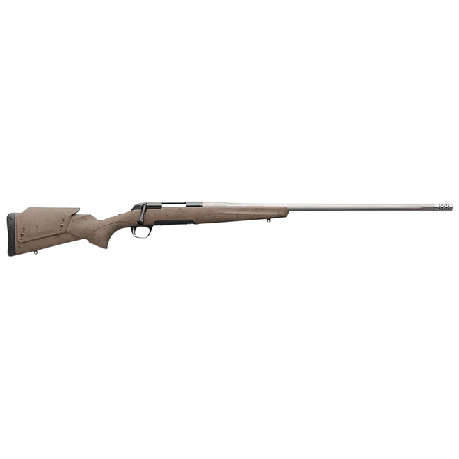 Browning 035514297 X-Bolt Western Hunter Long Range 300 PRC 3+1 26" MB Matte Blued Spider Webbed Flat Dark Earth Cerakote Hard Core Fiber-Fusion with Adjustable Comb Stock Right Hand (Full Size)