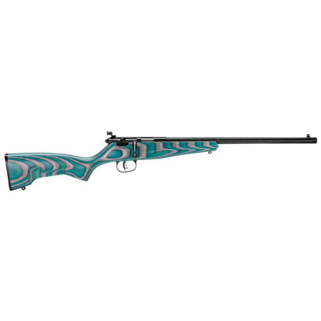 Savage Arms 13802 Rascal Minimalist Youth 22 LR 1rd 16.12" Matte Black Threaded Barrel, Satin Black Carbon Steel Receiver, Gray & Teal Hybrid Boyd's Minimalist Laminate Stock, Right Hand
