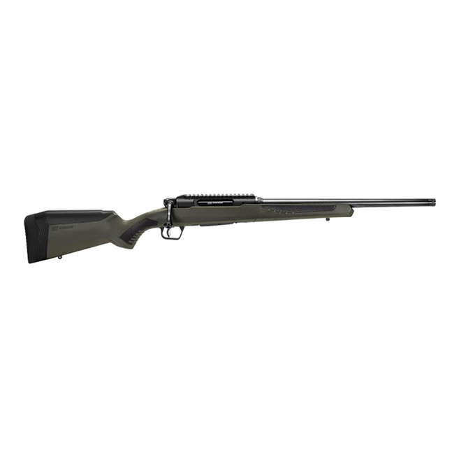 Savage Arms 57655 Impulse Hog Hunter 30-06 Springfield 4+1 Matte Black 20" Threaded Barrel/Rec, Matte OD Green Fixed AccuStock with AccuFit, Includes Detachable Box Mag