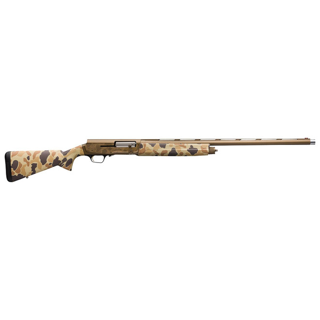 Browning 0119072005 A5 Wicked Wing 12 Gauge 26" 4+1 3.5" Burnt Bronze Cerakote Vintage Tan Camo Fixed Textured Grip Panels Stock Right Hand (Full Size) Includes Banded Invector-DS Extended Chokes