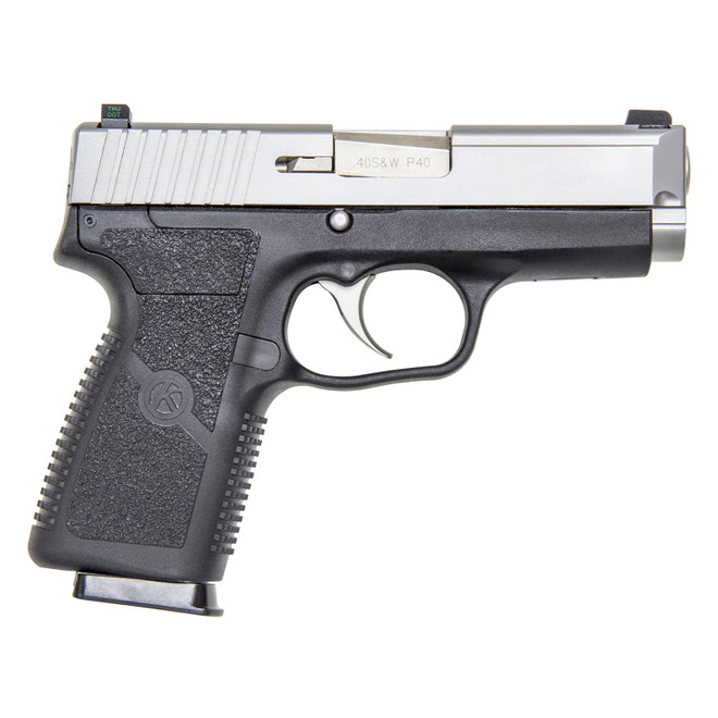 Kahr Arms KP4043NA P 40 S&W Caliber with 3.60" Barrel, 7+1 Capacity, Black Finish Frame, Serrated Matte Stainless Steel Slide, Textured Polymer Grip & TruGlo Night Sights