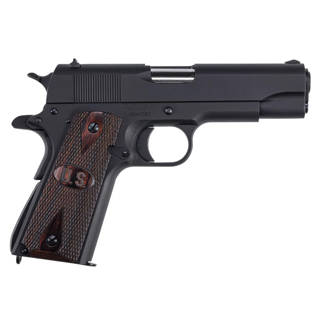 Auto-Ordnance 1911BKOCW 1911 A1 Commander 45 ACP 9+1 4.25" Matte Black Serrated Carbon Steel Slide Matte Black Matte Black Carbon Steel Checkered Wood w/Integrated US Logo Grips Right Hand