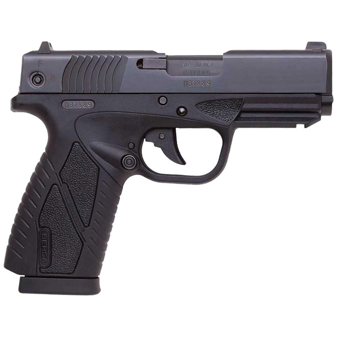 Bersa BP380MCC BPCC Concealed Carry Sub-Compact Frame 380 ACP 8+1, 3.30" Black Steel Barrel, Matte Black Serrated Steel Slide & Polymer Frame w/Picatinny Rail