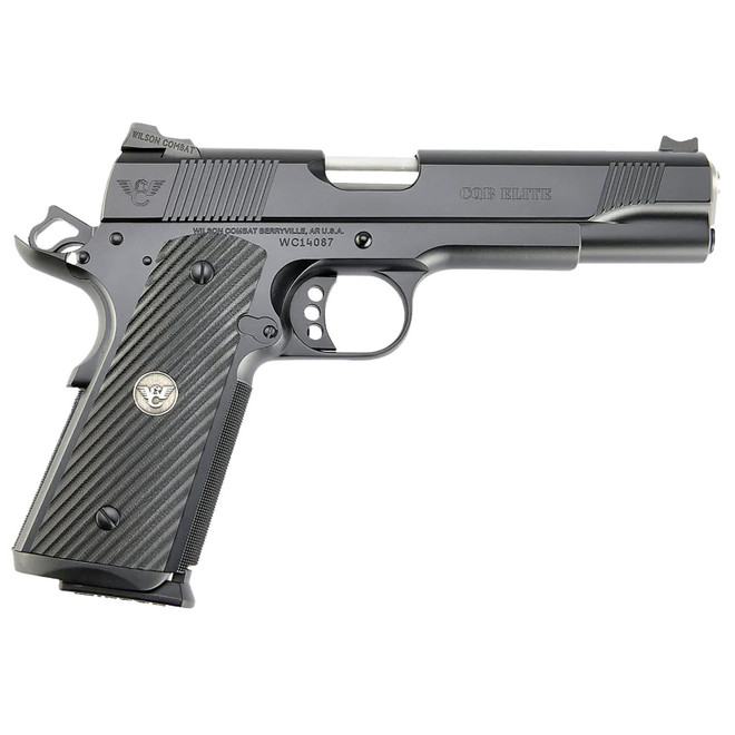 Wilson Combat CQBEFS9 CQB Elite 9mm Luger 10+1 5" Match Grade Barrel, Black Serrated Carbon Steel Slide, Black Armor-Tuff Carbon Steel Frame w/Beavertail, Black G10 Grip
