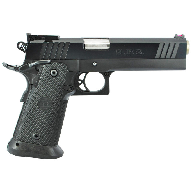 TriStar 85675 SPS Pantera 1911 Full Size Frame 9mm Luger 18+1 5" Stainless Steel Barrel, Black Chrome Serrated Steel Slide, Black Steel Frame w/Beavertail, Black Polymer Grip, Right Hand