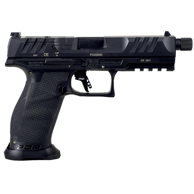 Walther Arms 2858142 PDP Pro SD 9mm Luger 10+1 5.10" Threaded Barrel, Black, Optic Cut/Serrated Slide, Polymer Frame with Pic. Rail, Performance Duty Grip, Flared Magwell