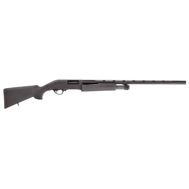 Escort HEFH12280501 Field Hunter Full Size 12 Gauge Pump 3" 4+1 28" Black Vent Rib Barrel, Black Anodized Aluminum Grooved Receiver, Fixed Black Synthetic Stock, Right Hand