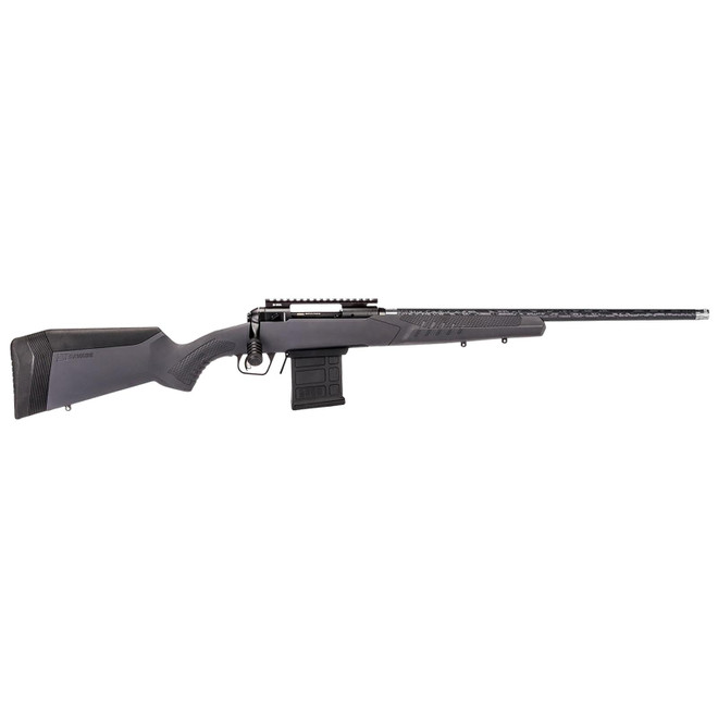 Savage Arms 57940 110 Carbon Tactical Full Size 6.5 PRC 5+1 24" Carbon Fiber Threaded Barrel. Matte Black Picatinny Rail Carbon Steel Receiver. Adj AccuStock Gray Synthetic Stock, Right Hand