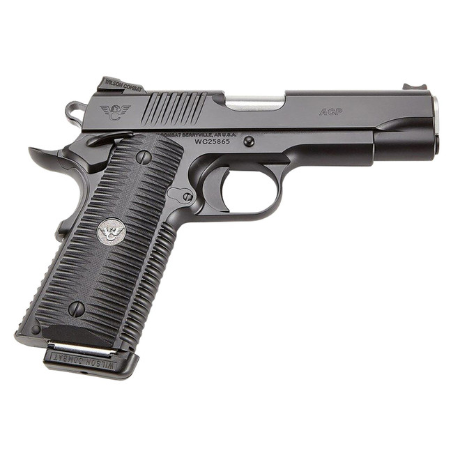 Wilson Combat ACPFS9A ACP Full-Size SAO 9mm Luger 5" 10+1 Black Armor-Tuff Carbon Steel Frame/Slide Black G10 Eagle Claw Grips Ambi Thumb Safety