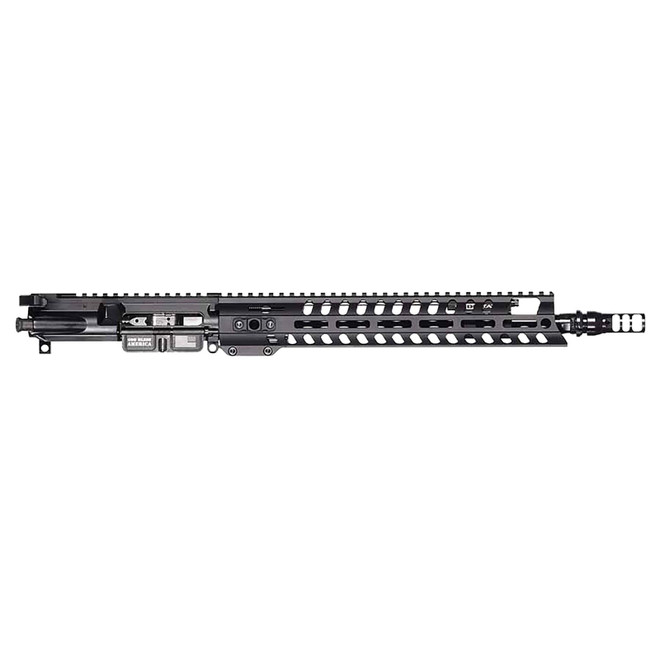 Patriot Ordnance Factory Renegade + Complete Upper 5.56x45mm NATO 10.50" Black Nitride Barrel Aluminum Black Anodized Receiver 9" M-LOK Handguard Adjustable Block