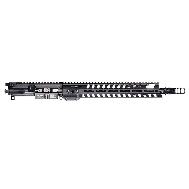 Patriot Ordnance Factory Renegade + Complete Upper 5.56x45mm NATO 10.50" Black Nitride Barrel Aluminum Black Anodized Receiver 9" M-LOK Handguard Adjustable Block