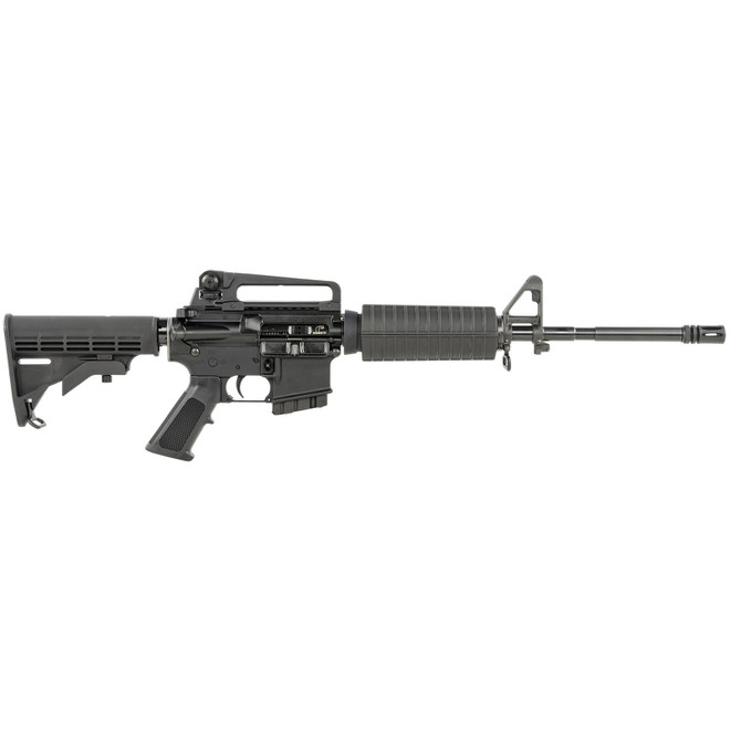 Bushmaster 0010004CA M4 Patrolman's 5.56x45mm NATO Caliber with 16" Barrel, 10+1 Capacity, Black Metal Finish, Black 6 Position Collapsible Stock & Black Polymer Grip Right Hand