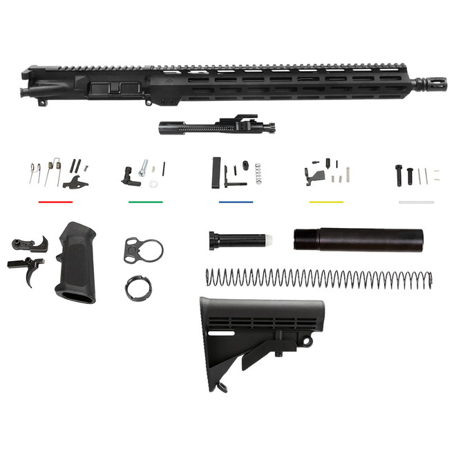 Aim Sports AR5CUB5 Complete Build Kit 5.56x45mm NATO 16" Aluminum Black Hard Coat Anodized Receiver for AR-15
