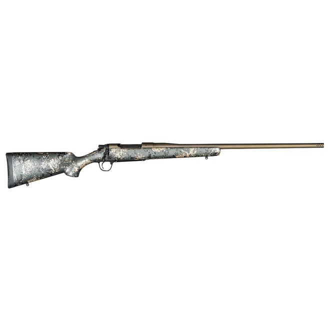Christensen Arms 8010107900 Mesa FFT 7mm Rem Mag 3+1 22" Threaded Barrel, Burnt Bronze Cerakote, Green with Black/Tan Webbing Stock