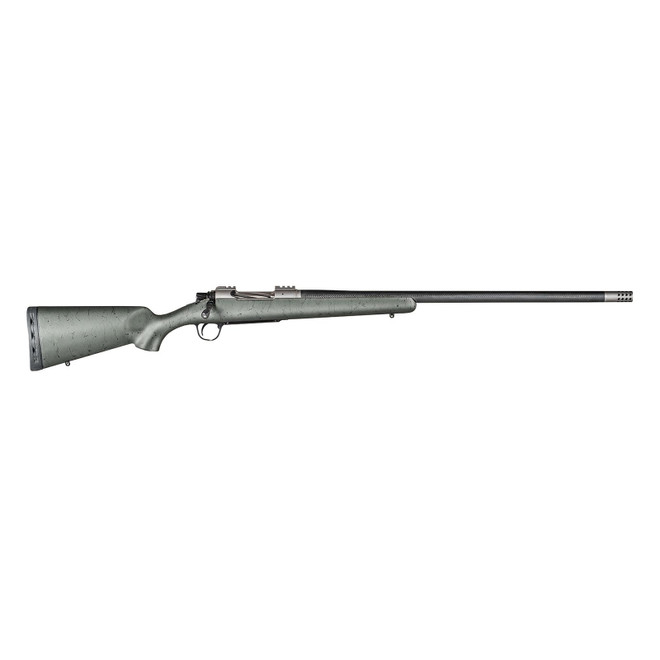 Christensen Arms CA10268315332 Summit TI Full Size 7mm Rem Mag 3+1, 26" Natural Titanium Steel Threaded Barrel, Natural Titanium Aluminum Receiver, Green w/Black Webbing Fixed Sporter Stock