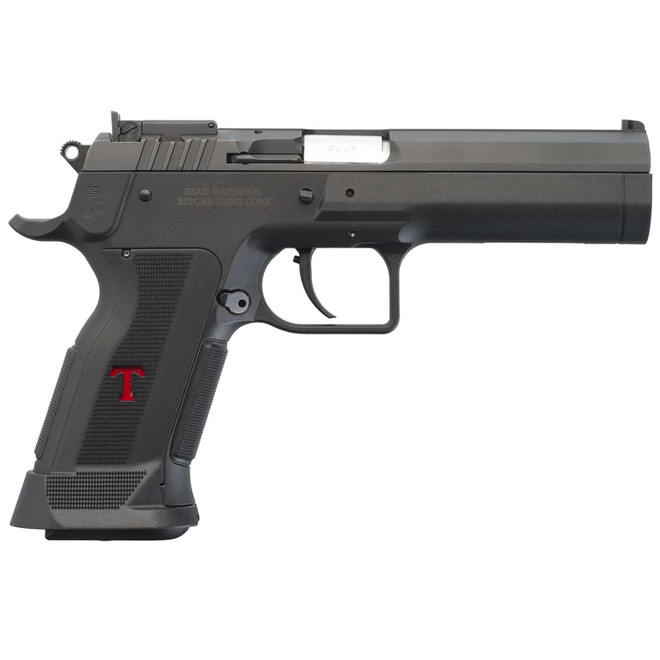 Tanfoglio IFG TFSTOCK3P10 Stock III Full Size 10mm Auto 13+1, Black Polygonal Rifled Barrel, Black Serrated Slide, Black Polymer Frame w/Beavertail, Black Polymer Grip