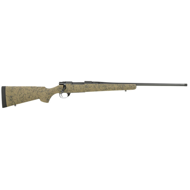 Howa HHS43163 M1500 HS Precision 308 Win 5+1 22" Threaded Barrel, Black Metal Finish, Green with Black Webbing Fixed HS Precision Stock
