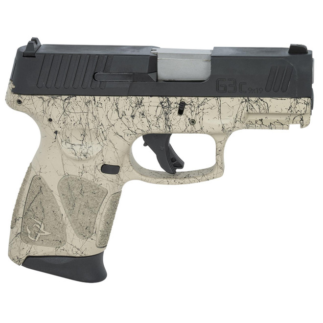 Taurus 1-G3C931-SP3 G3c 9mm Luger Caliber with 3.20" Barrel, 12+1 Capacity, Matte Black Tenifer Steel Slide, & Flat Dark Earth with Black Splatter Polymer Frame/Grip Includes 3 Mags