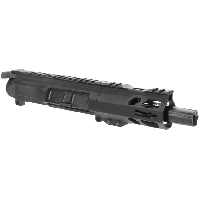 TacFire BU9MM4 Pistol Upper Assembly 9mm Luger 4" Black Nitride Barrel 7075-T6 Aluminum Black Anodized Receiver M-LOK Handguard for AR-Platform