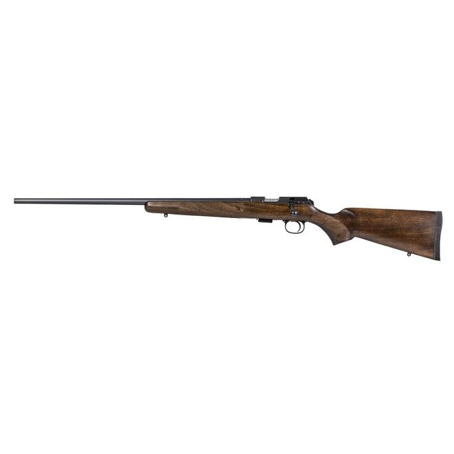 CZ-USA 02391 CZ 457 American Full Size 22 WMR 5+1 24" Black Nitride Black Nitride Steel Receiver Turkish Walnut Fixed American Style Stock Left Hand