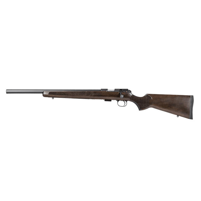 CZ-USA 02392 457 Varmint 22 LR 5+1 20.50" Black Nitride Heavy Barrel, Black Nitride Stainless Steel Grooved Receiver, Wood Stockn Left Hand
