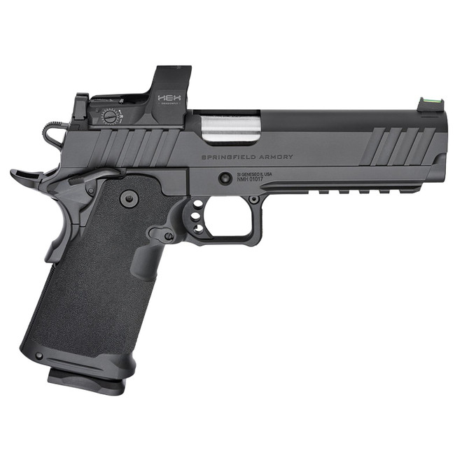 Springfield Armory PH9119AOSD Prodigy 9mm Luger 20+1/17+1 5", Black Carbon Steel, Serrated with Optics Cut Slide, Polymer Grip, Fiber Optic Sight, Hex Dragonfly Red Dot