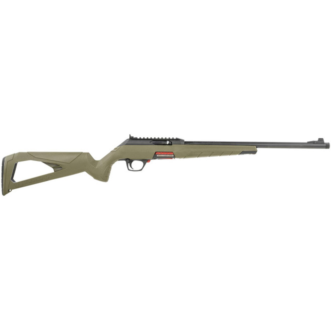Winchester Repeating Arms 521140102 Wildcat 22 LR 10+1 18", Matte Black Barrel/Rec, Skeletonized OD Green Stock, Ghost Ring Sight, Suppressor Ready