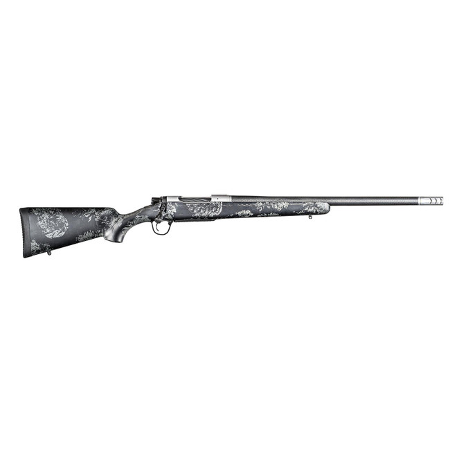 Christensen Arms 8010631300 Ridgeline FFT 6.8 Western 3+1 20" Carbon Fiber/Threaded Barrel, Stainless Steel, Black with Gray Accents Stock