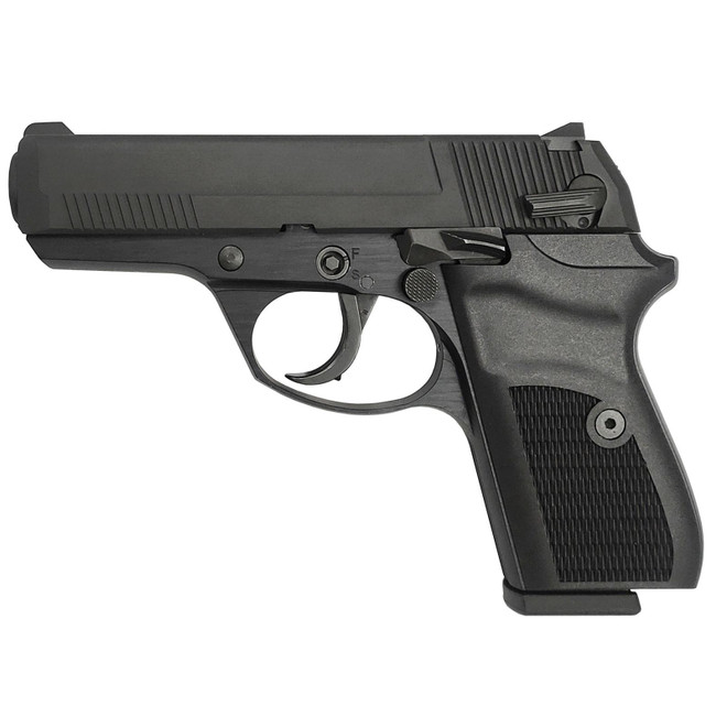 Rock Island 56798 LI380 Compact 380 ACP 8+1, 3.55" Black Steel Barrel, Black Parkerized Serrated Slide, Black Parkerized Steel Frame w/Beavertail, Black Polymer Grip