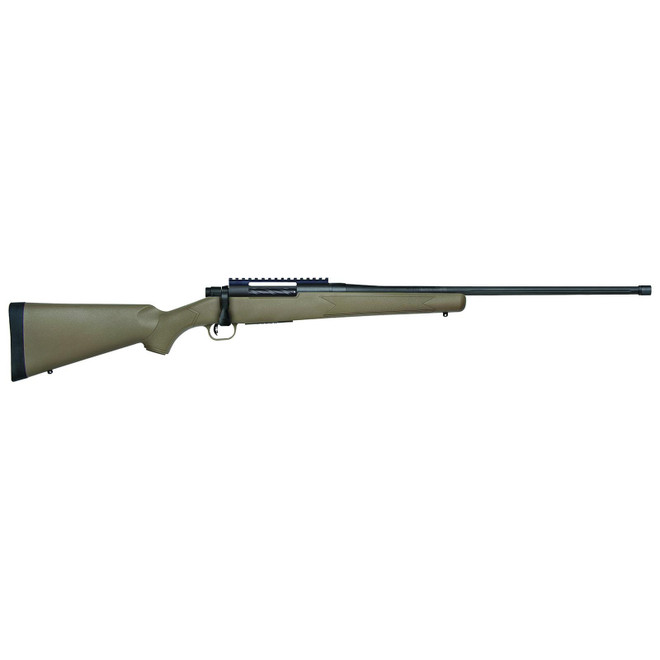 Mossberg 28170 Patriot Predator 7mm PRC 3+1 24" Matte Blued Threaded Barrel, Matte Blued Picatinny Rail Stainless Steel Receiver, Fixed Flat Dark Earth Synthetic Stock, Right Hand