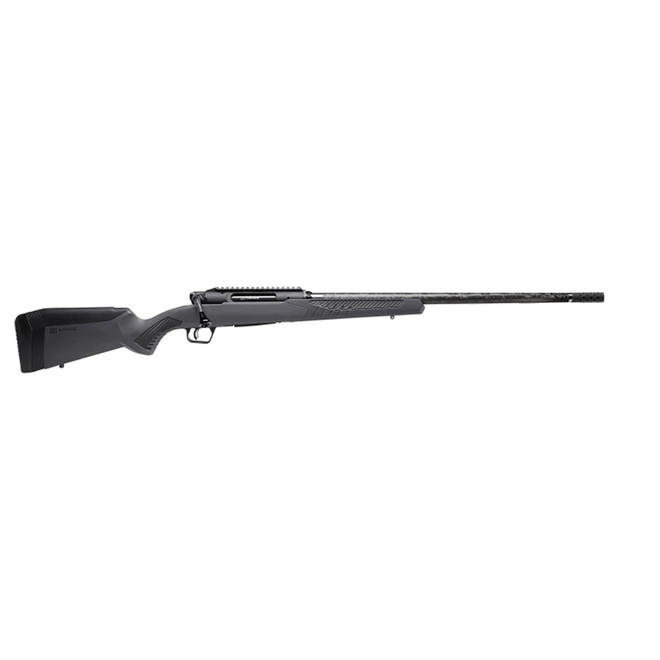 Savage Arms 57902 Impulse Mountain Hunter 300 Win Mag 3+1 24" Carbon Fiber Threaded Barrel, Black Aluminum Receiver w/Picatinny Rail, Gray AccuStock Synthetic Stock, Ambidextrous