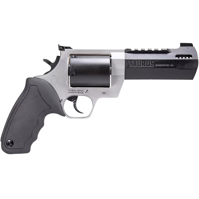 Taurus 2500055RH Raging Hunter Large Frame 500 S&W Mag 5rd 5.12" Matte Black Ported/Target Crown Barrel, Matte Black Oxide Cylinder, Matte Stainless Stainless Steel Frame, Black Rubber Grip