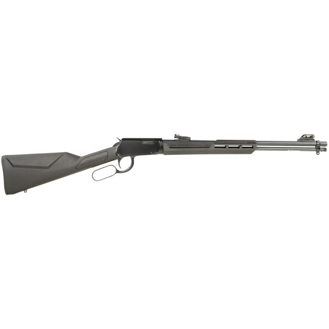 Rossi RL22W201SY Rio Bravo Lever Action 22 WMR 12+1 20" Round Barrel, Black, Polished Rec/Barrel, Synthetic Stock, Fiber Optic Sights