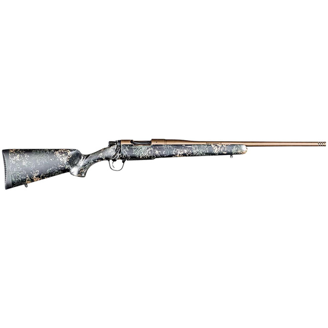 Christensen Arms 8010119100 Mesa FFT 7mm PRC 3+1 22" Threaded Barrel, Burnt Bronze Cerakote, Green with Black/Tan Webbing Stock