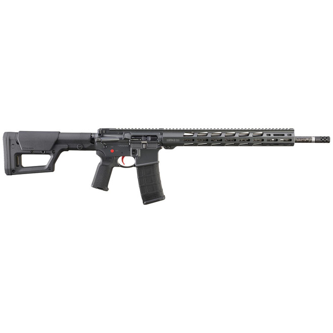 Ruger 8548 AR-556 MPR 223 Wylde 30+1 18" Proof Research Carbon Fiber Barrel, Gray w/Red Accent Cerakote Finish, 15" Free-Float Handguard, Magpul PRS Stock, Magpul K2 Grip