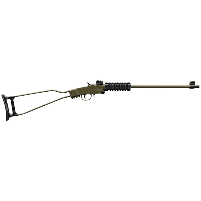 Chiappa Firearms 500266 Little Badger 22 LR 1rd, 16.50" OD Green Metal Finish & Underfolding Stock, Adjustable Sights, Right Hand