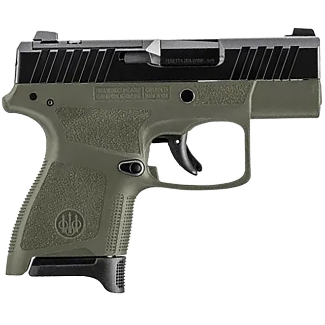 Beretta USA JAXN9278A1 APX A1 Carry Micro-Compact Frame 9mm Luger 8+1 3" Blued Steel Barrel, Black Serrated Steel Slide, OD Green Polymer Frame, Polymer Grip