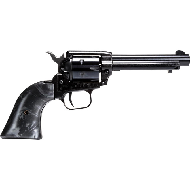 Heritage Mfg RR22B4BP Rough Rider 22 LR 6 Shot, 4.75" Black Oxide Steel Barrel, Black Oxide Zinc Alloy Frame, Black Oxide Cylinder, Black Pearl Grip, Manual Safety, Exposed Hammer