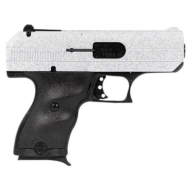 Hi-Point 916WHSP C9 9mm Luger 8+1 3.50" Black Steel Barrel, Hydro-Dipped White Sparkle Serrated Slide, Black Polymer Frame, Black Polymer Grips