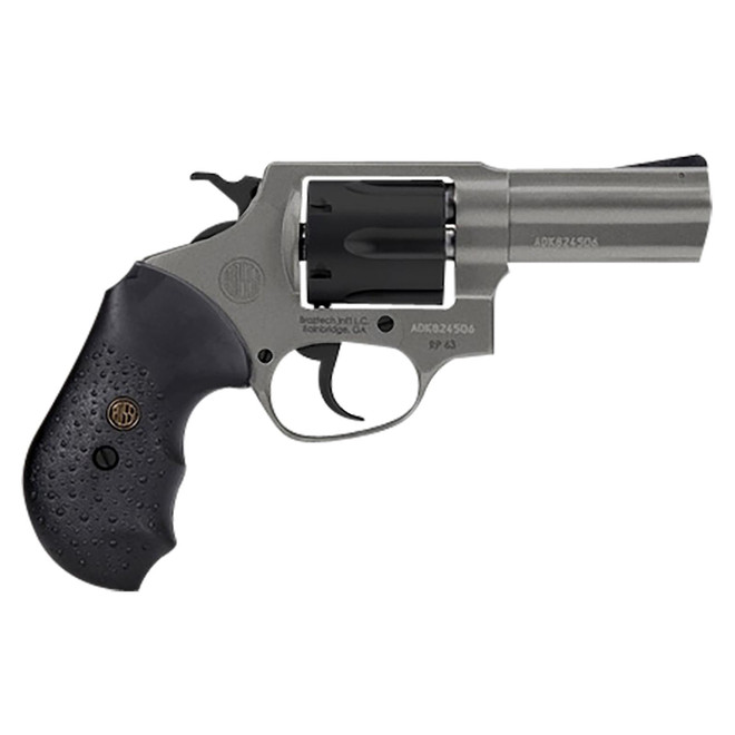 Rossi 2RP631C RP63 357 Mag 6 Shot 3", Tungsten Gray Cerakote, Stainless Steel Frame, Fixed Blade Sight, Textured Black Rubber Grips