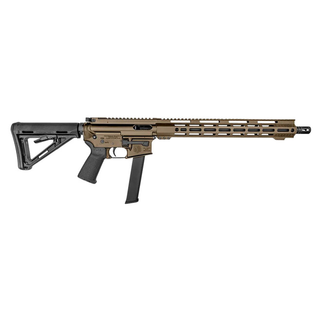 Diamondback DB1418P061 DB15 9mm Luger 32+1 16", FDE Rec/M-Lok Handgaurd, Carbon Lower, Black Magpul CTR Stock/K2 Grip, Flash Hider