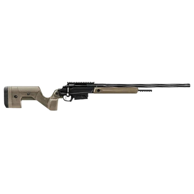 Stag Arms SABR02040001 Pursuit 6.5 PRC 3+1 22" Threaded/Fluted Sporter, Black Barrel/Rec, Tan OEM Hybrid Hunter Stock, TriggerTech Trigger, 20 MOA Scope Mount