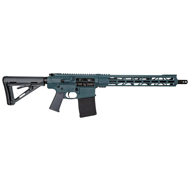 Diamondback DB1018C251 DB10 308 Win 16" 20+1, Jesse James Civil Defense Blue Rec/15" M-Lok Handguard, OEM Carbon Lower, Magpul Carbine Stock & K Grip, A2 Flash Hider